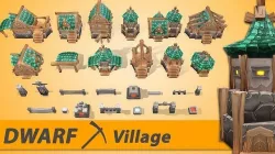 Dwarf RTS Fantasy Buildings 3D model