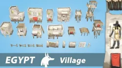 Egypt RTS Fantasy Buildings Low-poly 3D model