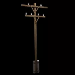 Electric wood pillar 3D model