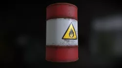 Explosive Red Oil Barrel - 4K PBR Low-poly 3D model