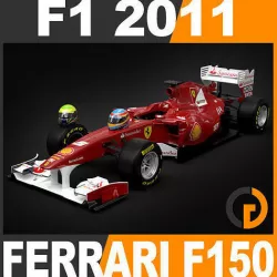 F1 2011 Ferrari F150 Scuderia 3D model