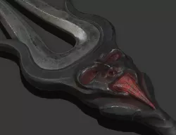 Fantasy Demon Sword Low-poly 3D model