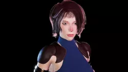 Fantasy female character  Low-poly 3D model