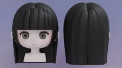 Female Hair Style 15 3D model