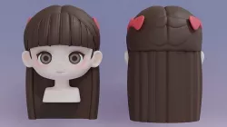 Female Hair Style 16 3D model