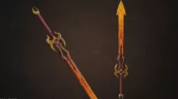 Fire blade Low-poly 3D model