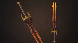 Fire blade Low-poly 3D model