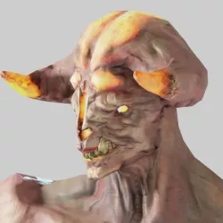 Fire Demon Low-poly 3D model