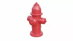 Fire Hydrant Low Detail Low-poly 3D model