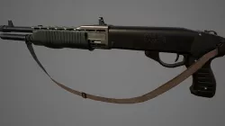 Franchi SPAS-12 Shotgun Low-poly 3D model