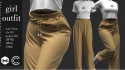GIRL OUTFIT 3D model