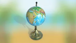 Globe world map PBR low-poly 3D model Low-poly 3D model