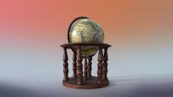 Globe world map PBR low-poly 3D model Low-poly 3D model