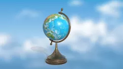 Globe world map PBR low-poly 3D model Low-poly 3D model