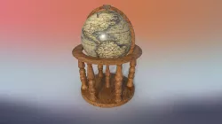 Globe world map PBR low-poly 3D model Low-poly 3D model
