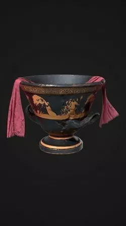 Greek Vase Low-poly 3D model
