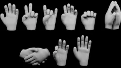 Hands Cartoon Iconics 3D model