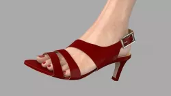 High heel shoes Low-poly 3D model