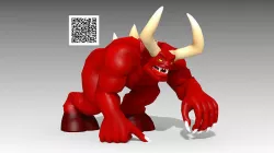 Horned Demon Low-poly 3D model