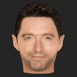 Hugh Jackman Head - Low poly head for game Low-poly 3D model