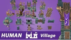 Human RTS Fantasy Building Low-poly 3D model
