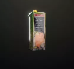 Ice tea box trash scanned Low-poly 3D model