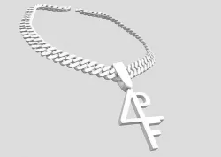 LIL BABY 4PF CUBAN CHAIN 3D model
