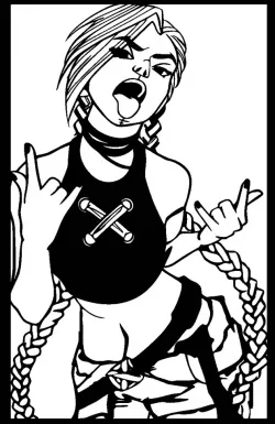 LOL Jinx stencil 4
