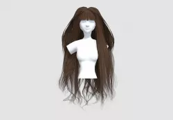 Long Thick Hairstyle  3D model