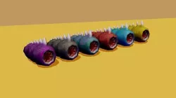 Low poly Abyss Worm Low-poly 3D model