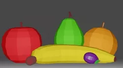 Low Poly Fruits Low-poly 3D model