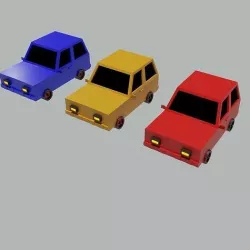 Low poly Vehicle Collection Low-poly 3D model