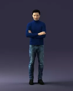 Man in turtleneck 0031 3D model