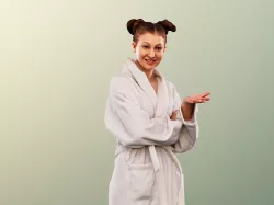 Marina 11706 - Talking Woman Wearing A Bathrobe Low-poly 3D model