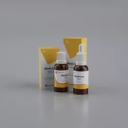 Medicine 3D Model - Flask and Box Low-poly 3D model