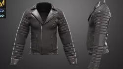 Mens Leather Jacket  OBJ mtl FBX ZPRJ 3D model
