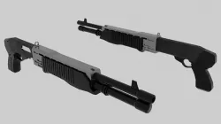 MidPoly Franchi SPAS 12 Low-poly 3D model