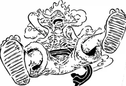 Monkey D. Luffy gear 5 stencil