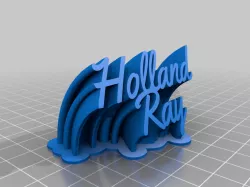 My Customized Sweeping 2-line name plate Holland ray