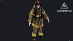 New York City Firefighter Uniform 3D model