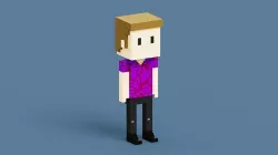 NFT Voxel Character Low-poly 3D model