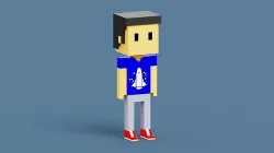 NFT Voxel Character Low-poly 3D model