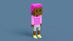 NFT Voxel Character  Low-poly 3D model