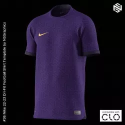 Nike 22-23 DRI-FIT Football Shirt for CLO3D-Marvelous Designer 3D model