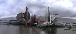 Ocean Base interceptor Ocean Ship Base Kitbash  3D model