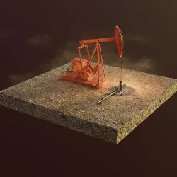 Oil Beam Pump Low-poly 3D model