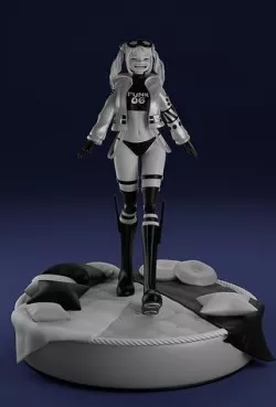 ONE PIECE VEGAPUNK YORK FIGURE SCULPT Low-poly 3D model