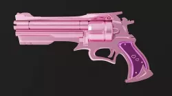 Pink Barbie Revolver 3D model