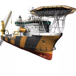 Pipe laying ship 3D model