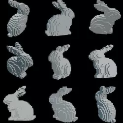Pixel Rabbit Low-poly 3D model